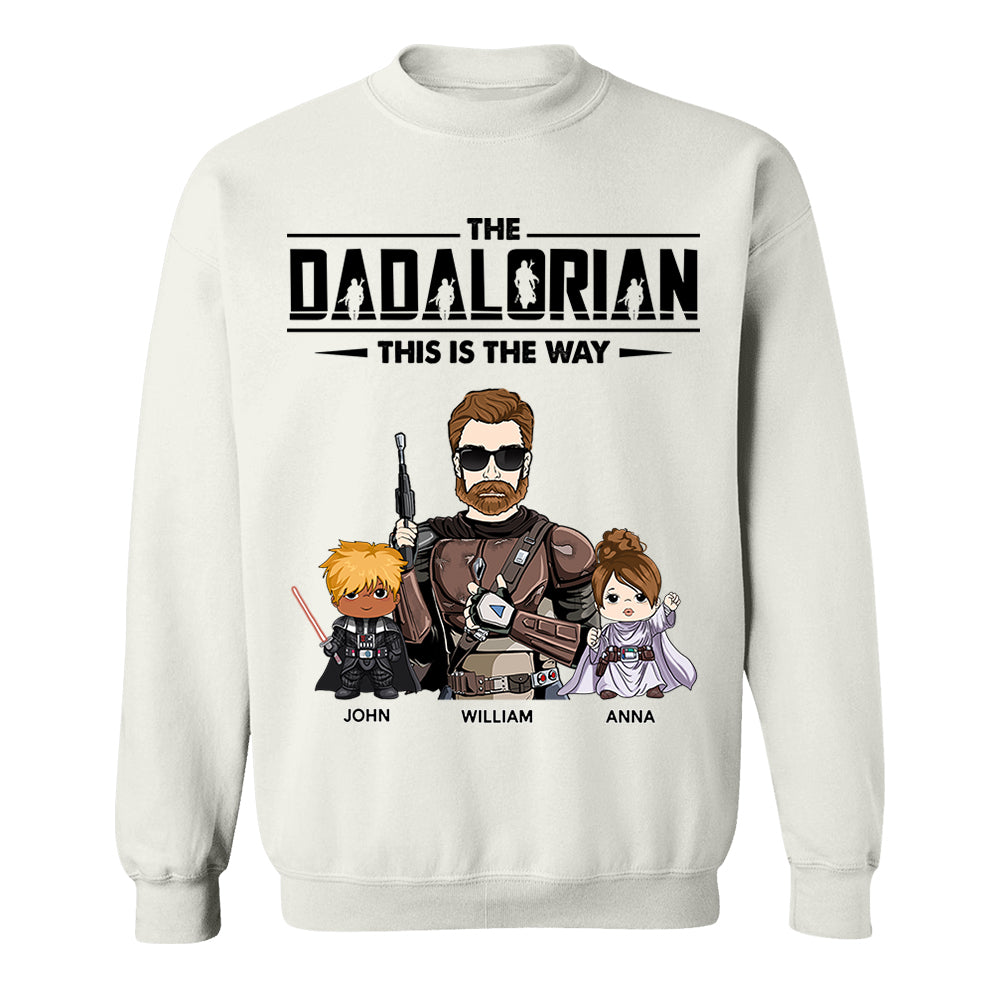 The Dadalorian This Is The Way Personalized Shirt Gift For Dad - Custom Nickname With Kids
