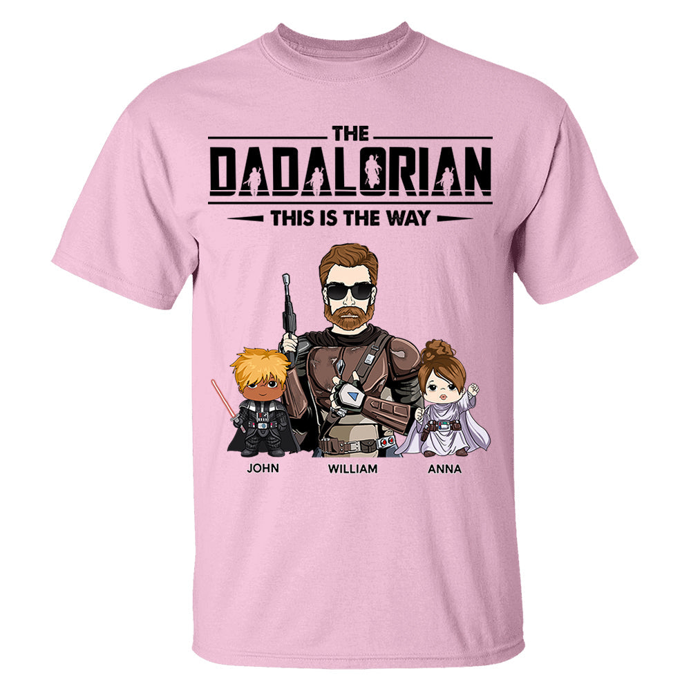 The Dadalorian This Is The Way Personalized Shirt Gift For Dad - Custom Nickname With Kids