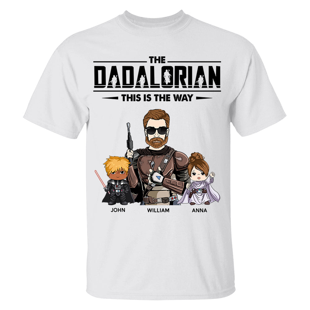 The Dadalorian This Is The Way Personalized Shirt Gift For Dad - Custom Nickname With Kids