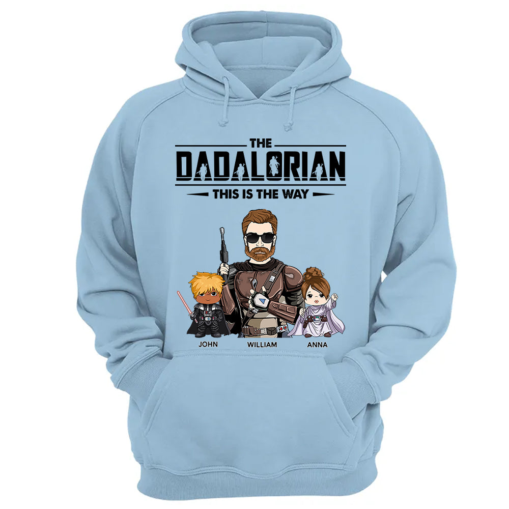 The Dadalorian This Is The Way Personalized Shirt Gift For Dad - Custom Nickname With Kids