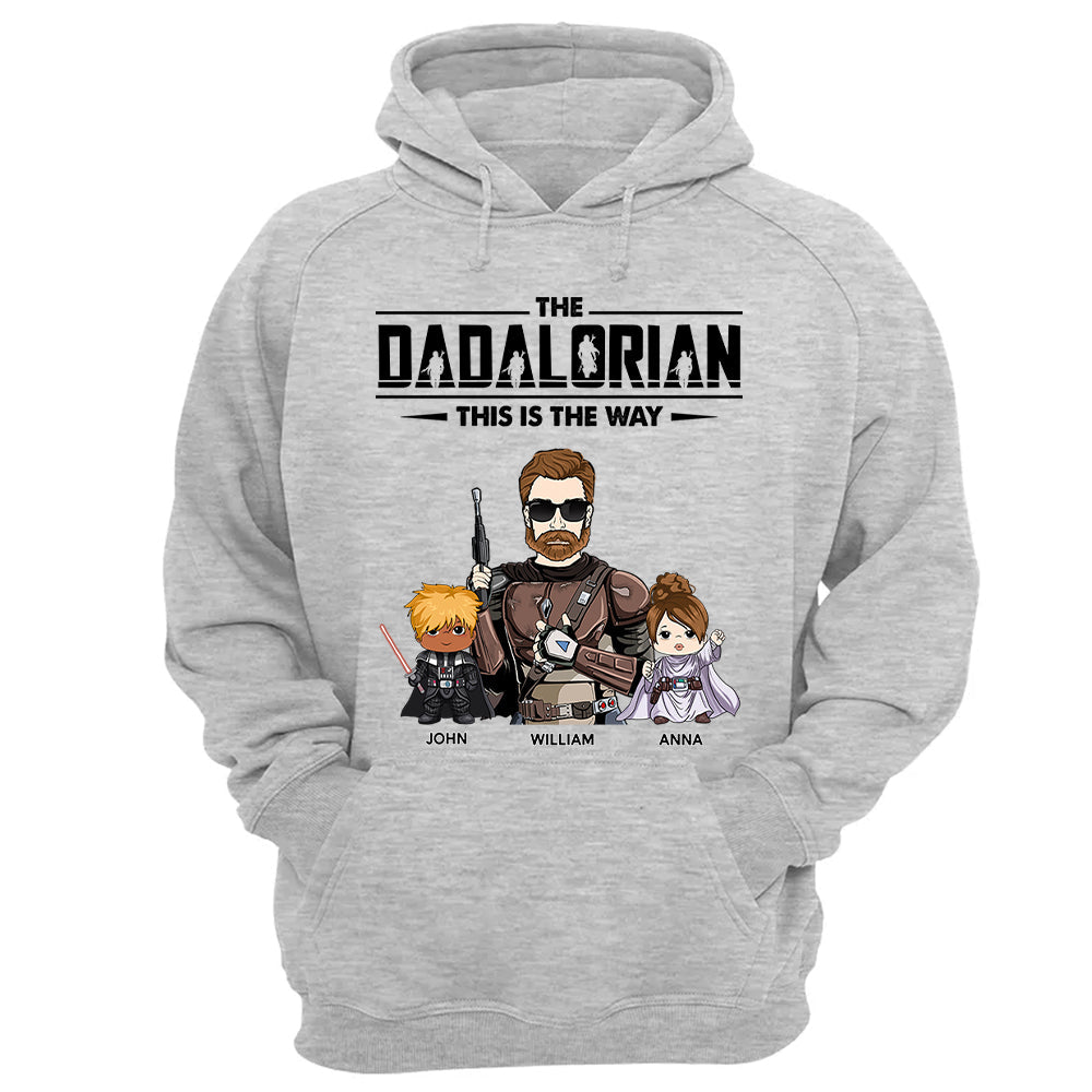 The Dadalorian This Is The Way Personalized Shirt Gift For Dad - Custom Nickname With Kids