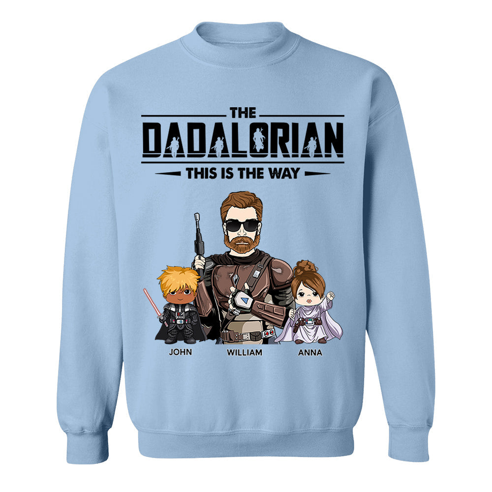 The Dadalorian This Is The Way Personalized Shirt Gift For Dad - Custom Nickname With Kids