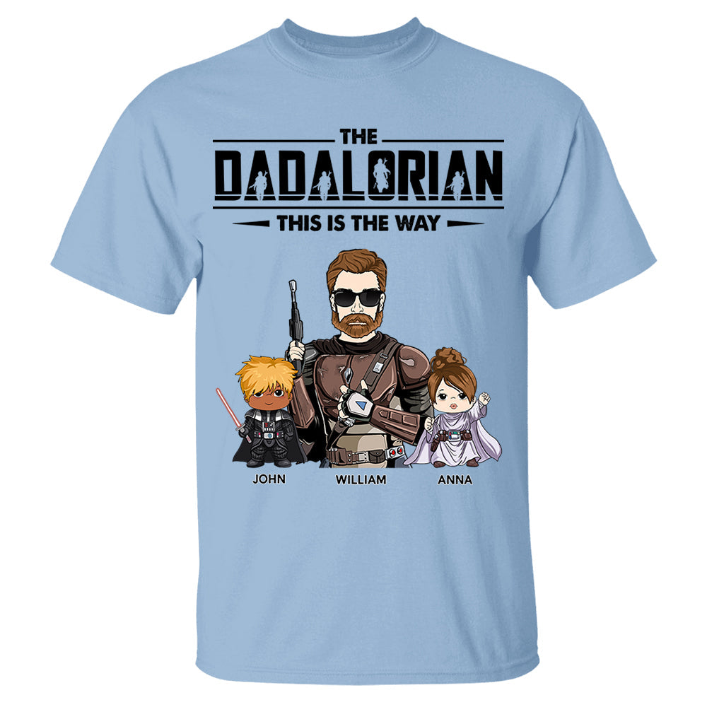 The Dadalorian This Is The Way Personalized Shirt Gift For Dad - Custom Nickname With Kids
