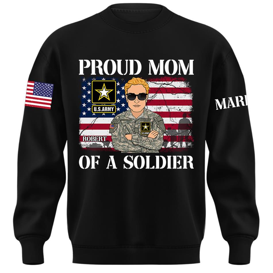 Proud Mom Dad Of A Soldier Custom Shirt For Military Mom Dad Grandma Family Members H2511 Trna