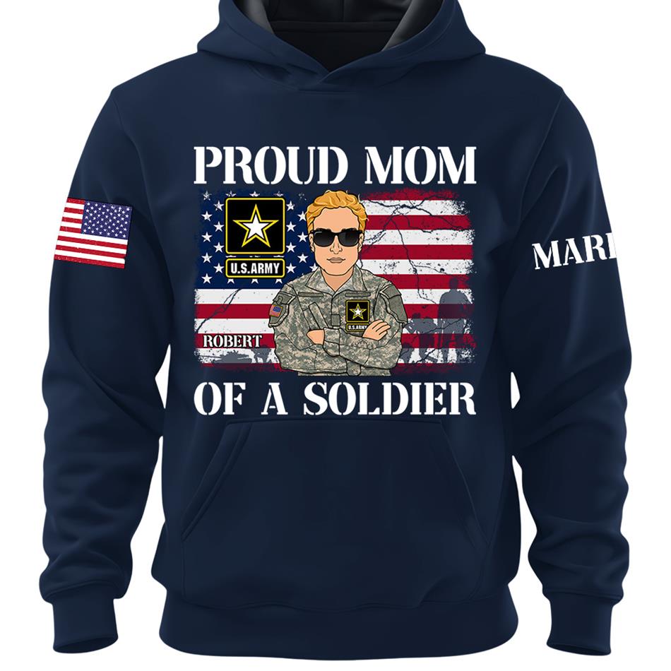 Proud Mom Dad Of A Soldier Custom Shirt For Military Mom Dad Grandma Family Members H2511 Trna