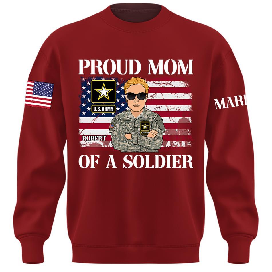 Proud Mom Dad Of A Soldier Custom Shirt For Military Mom Dad Grandma Family Members H2511 Trna