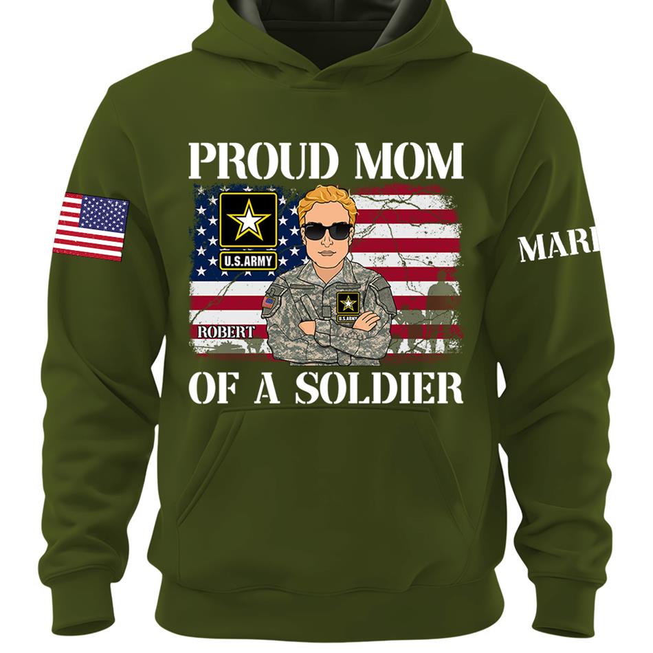 Proud Mom Dad Of A Soldier Custom Shirt For Military Mom Dad Grandma Family Members H2511 Trna