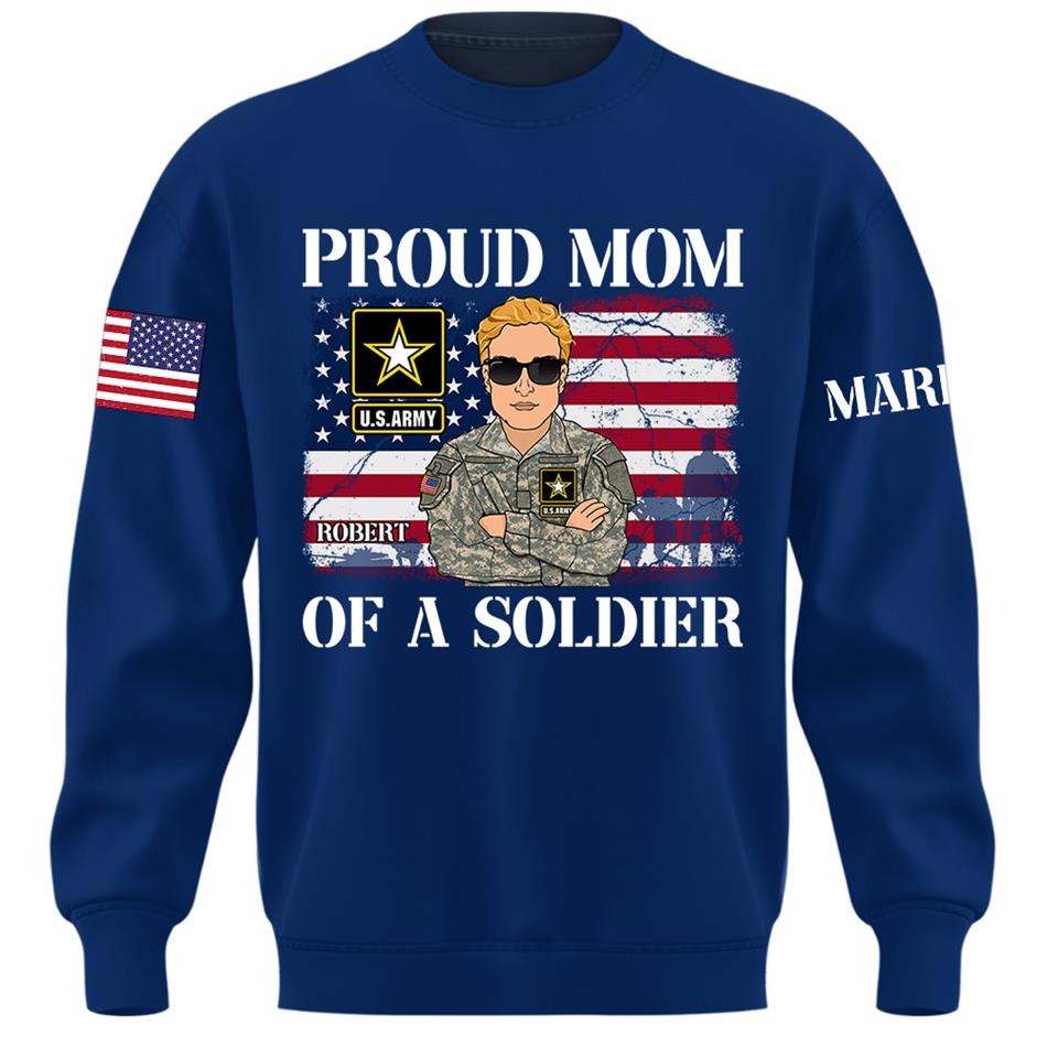 Proud Mom Dad Of A Soldier Custom Shirt For Military Mom Dad Grandma Family Members H2511 Trna