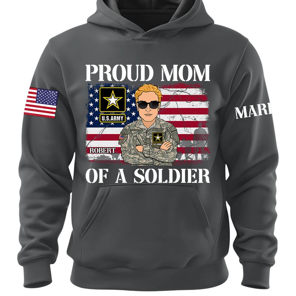 Proud Mom Dad Of A Soldier Custom Shirt For Military Mom Dad Grandma Family Members H2511 Trna