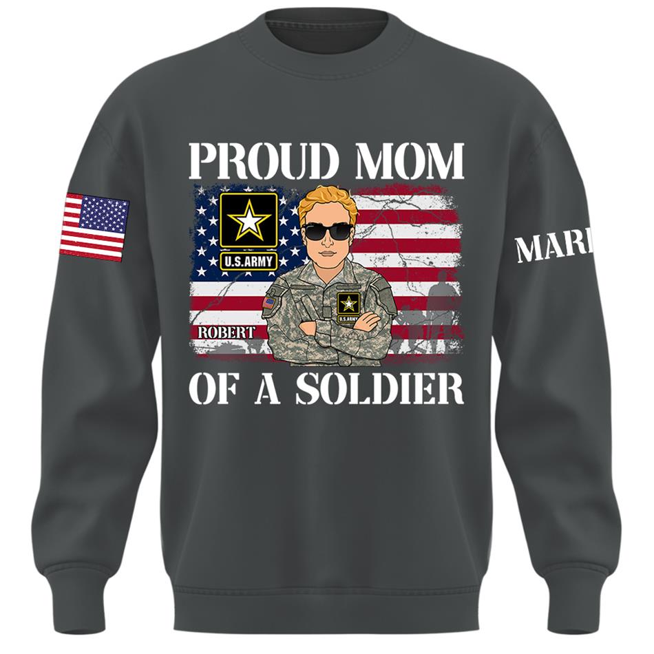 Proud Mom Dad Of A Soldier Custom Shirt For Military Mom Dad Grandma Family Members H2511 Trna