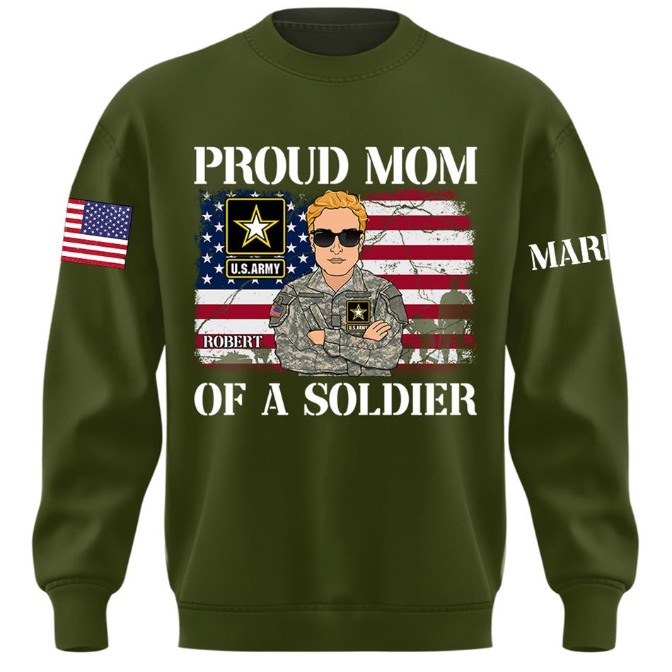 Proud Mom Dad Of A Soldier Custom Shirt For Military Mom Dad Grandma Family Members H2511 Trna