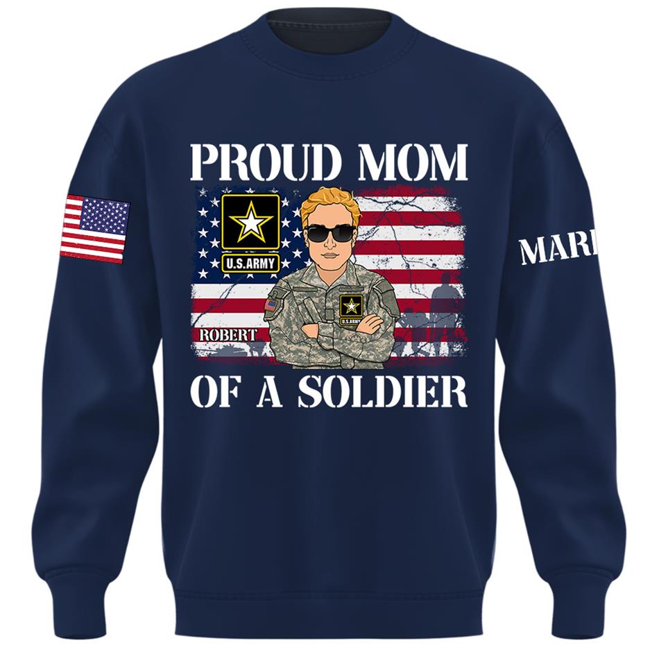 Proud Mom Dad Of A Soldier Custom Shirt For Military Mom Dad Grandma Family Members H2511 Trna