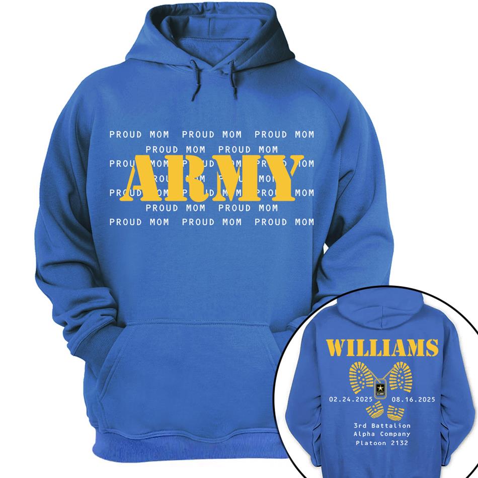 Army Proud Mom Custom Shirt For US Military Families Military Loved Ones Shirt Military Graduate Shirt H2511 Trna