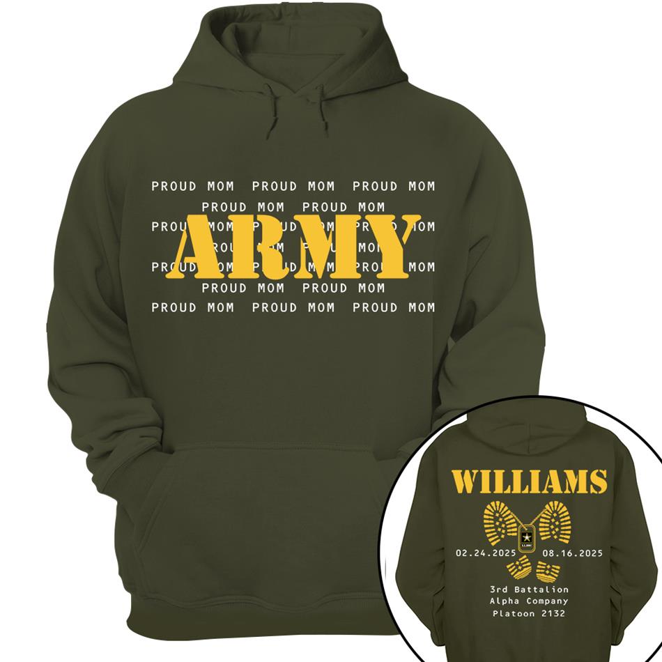 Army Proud Mom Custom Shirt For US Military Families Military Loved Ones Shirt Military Graduate Shirt H2511 Trna