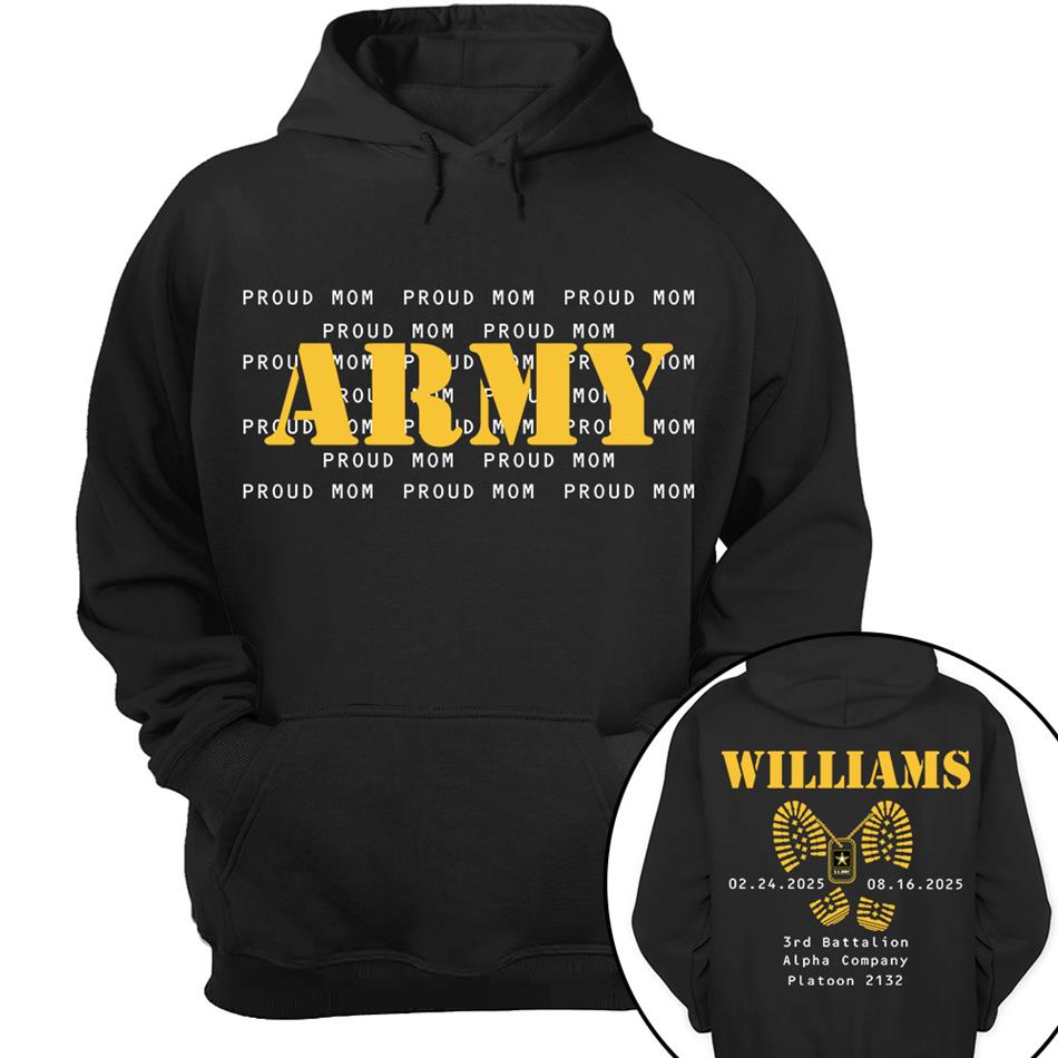 Army Proud Mom Custom Shirt For US Military Families Military Loved Ones Shirt Military Graduate Shirt H2511 Trna