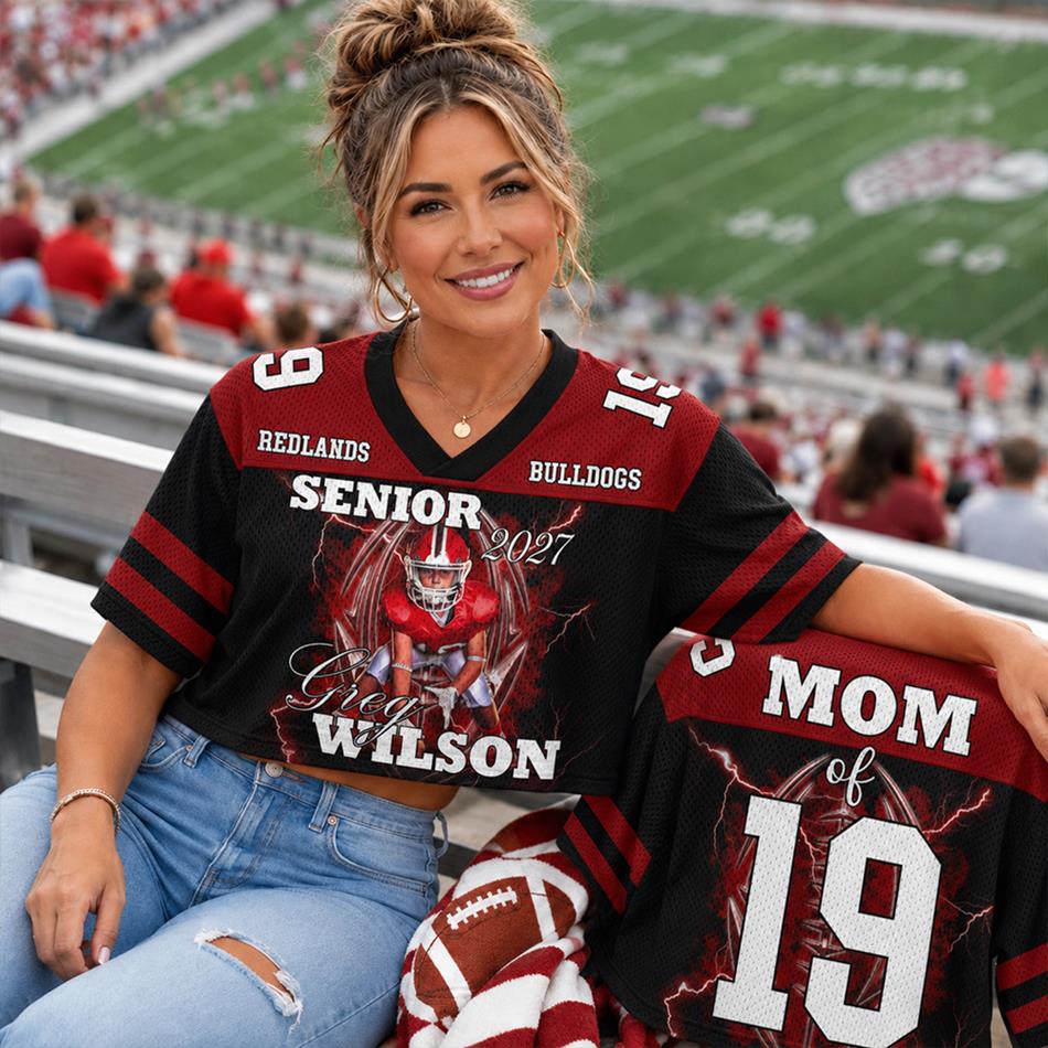 Custom Photo Cropped Football Jersey Shirt For Football Family Game Day Shirt H2511 Trna