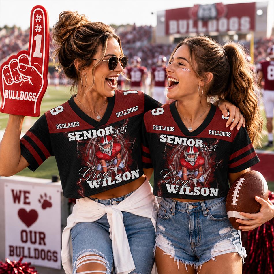Custom Photo Cropped Football Jersey Shirt For Football Family Game Day Shirt H2511 Trna
