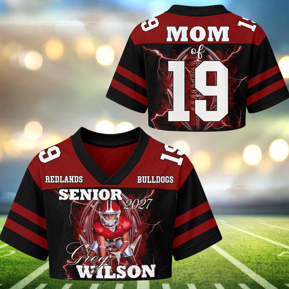 Custom Photo Cropped Football Jersey Shirt For Football Family Game Day Shirt H2511 Trna