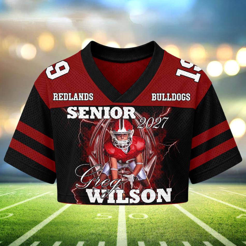 Custom Photo Cropped Football Jersey Shirt For Football Family Game Day Shirt H2511 Trna
