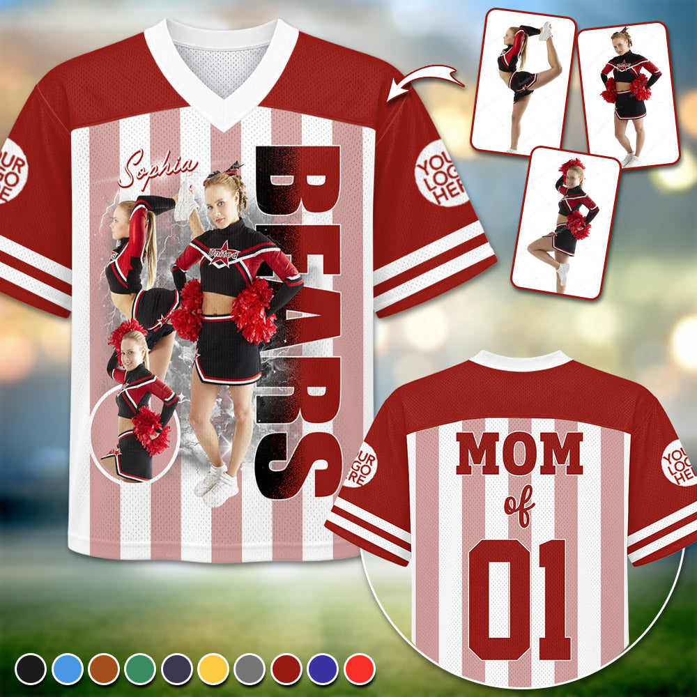 Personalized Cheer Family Jersey with Photo, Name & Number - Personalized Gift For Cheerleader A2110 Pt99