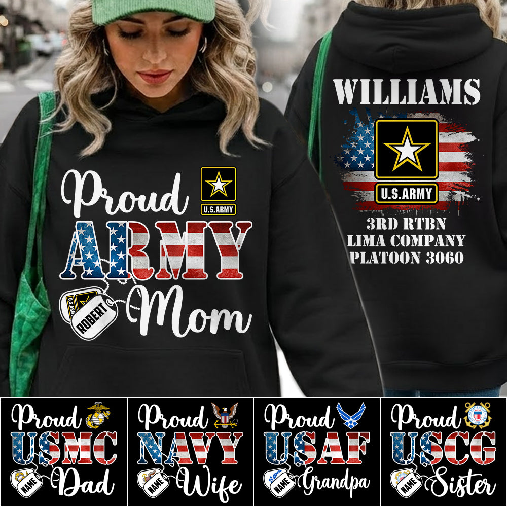 Proud Army Mom Custom Shirt Hoodie Gift For Proud Mom Dad Support Our Troops Shirt H2511