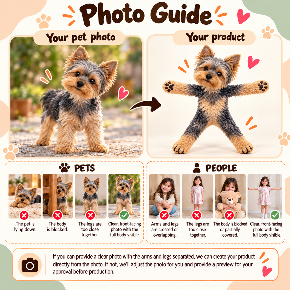 Personalized Yorkshire Terrier Photo Pet Squishy Toy Poseable Plush Doll, Funny Gift For Dog Mom, Dad, Pet Lover T1807 T24 TL06
