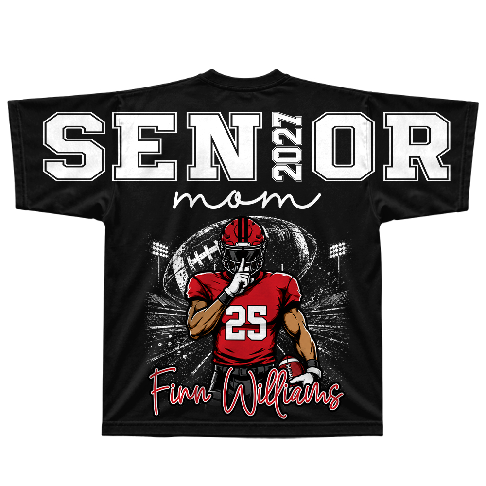 Custom 2027 Senior Football Mom Sweatshirt, Sports Mama Hoodie For Football Lovers L0411 Hv01
