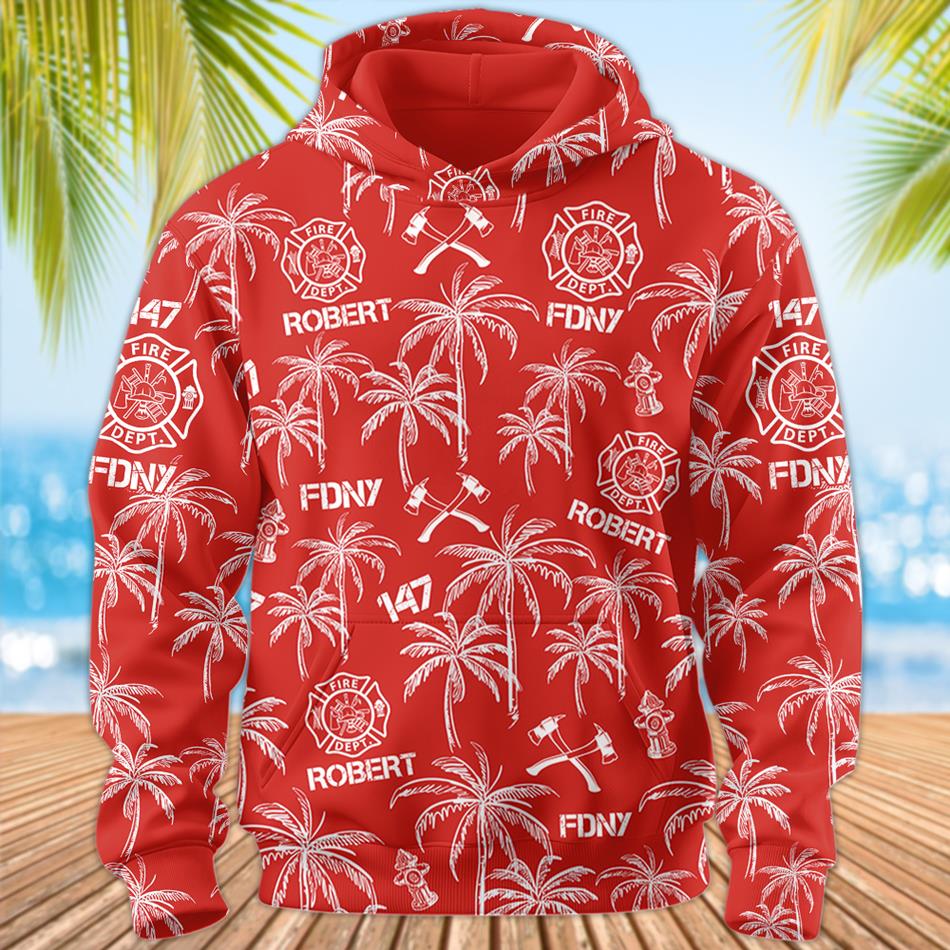 Custom Hawaiian Shirt Gift For Firefighter - Personalized Gifts For Fireman H2511 Trna