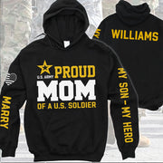 Proud Mom Of A US Soldier Custom All Over Print Shirt Hoodie Gift For US Military Mom Dad Graduation Day Proud Shirt H2511 Trna