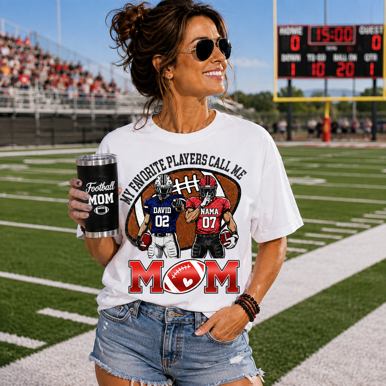 Personalized My Favorite Players Call Me Mom Shirt, Custom Sports Mom Gameday Shirt T1807 T24