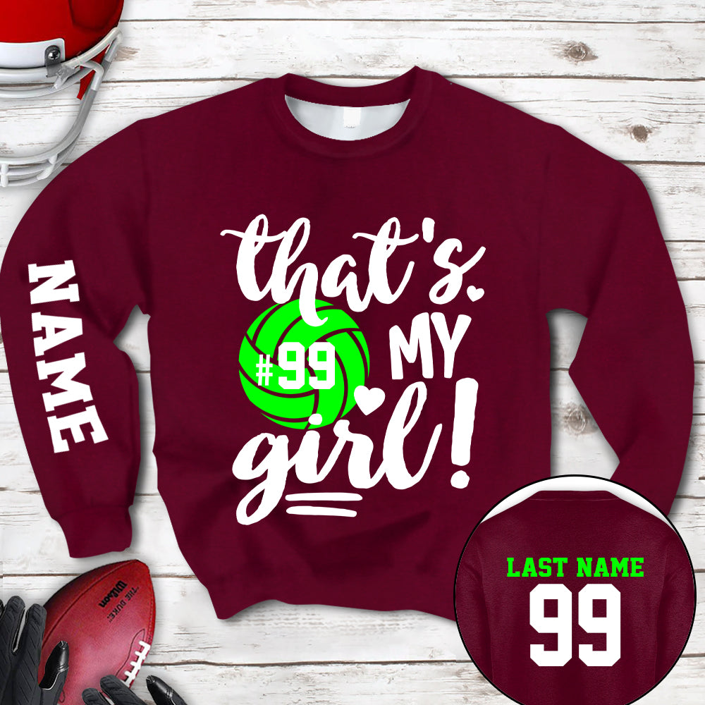 Personalized Shirt Volleyball Spirit Volleyball Mom Cute All Over Print Shirt For Volleyball Mom Grandma Volleyball Family Game Day Shirt H2511