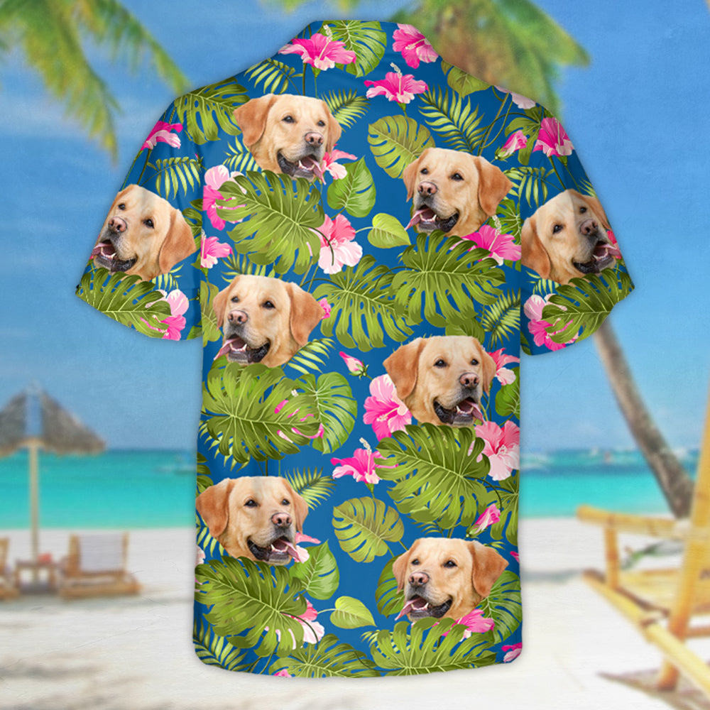 Tropical Leaf Photo Personalized Hawaiian Shirt For Dog Lover Dog Mom Dog Dad H2511