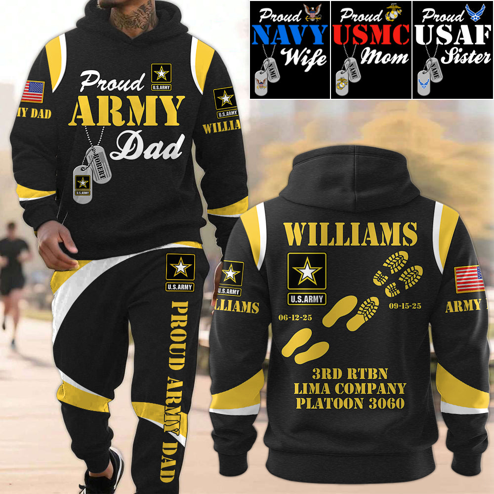 Proud Army Mom Dad Sister Family Members All Over Print Shirt Pant Vr3 Custom Recruit Training Unit Designation Shirt For Proud Military Family Graduate Shirt H2511