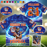 I Will Always Be Your Biggest Fan Custom Mascot Football Jersey Gift For Mom Dad Game Day Jersey H2511