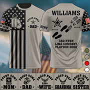 Proud Army Dad Mom Custom Graduation Day All Over Print Shirt For US Military Family Members H2511