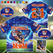 My Favorite Football Player Calls Me Mom Dad Wife Custom Football Jersey Gift Gameday Football Thunder Jersey H2511