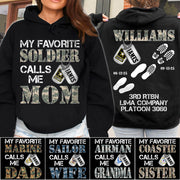 My Favorite Soldier Calls Me Mom Custom Recruit Training Unit Designation Shirt For Proud Military Family Graduate Shirt H2511