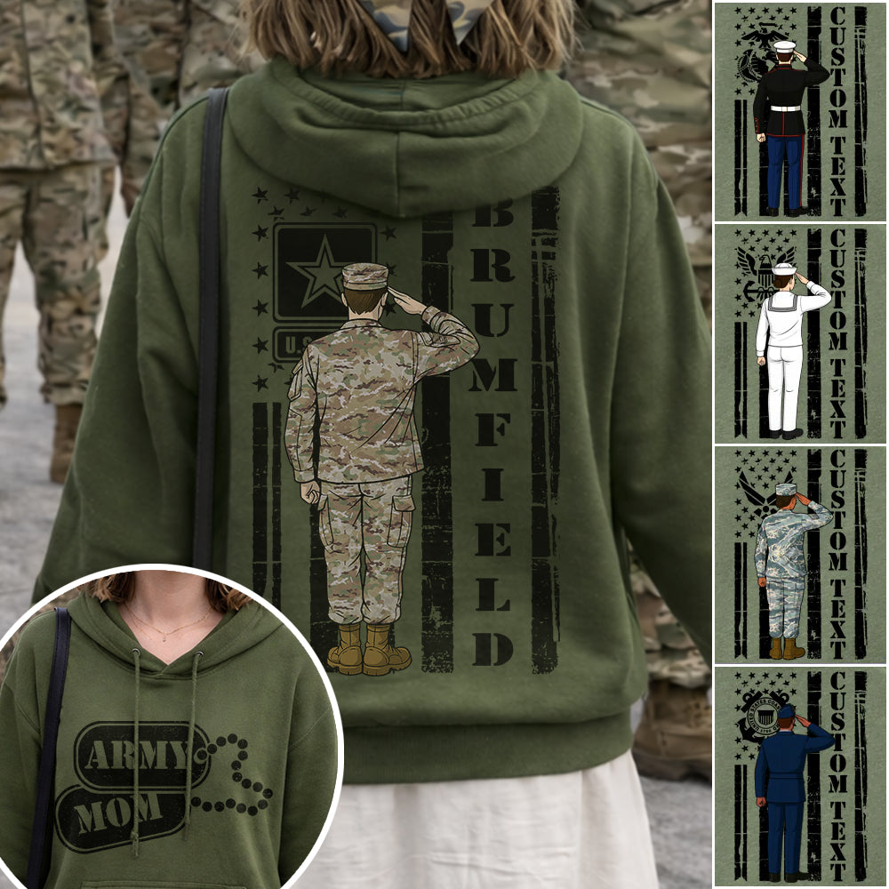 Proud Army Mom Military Family Shirt Personalize with any Military Branch and for Any Member H2511