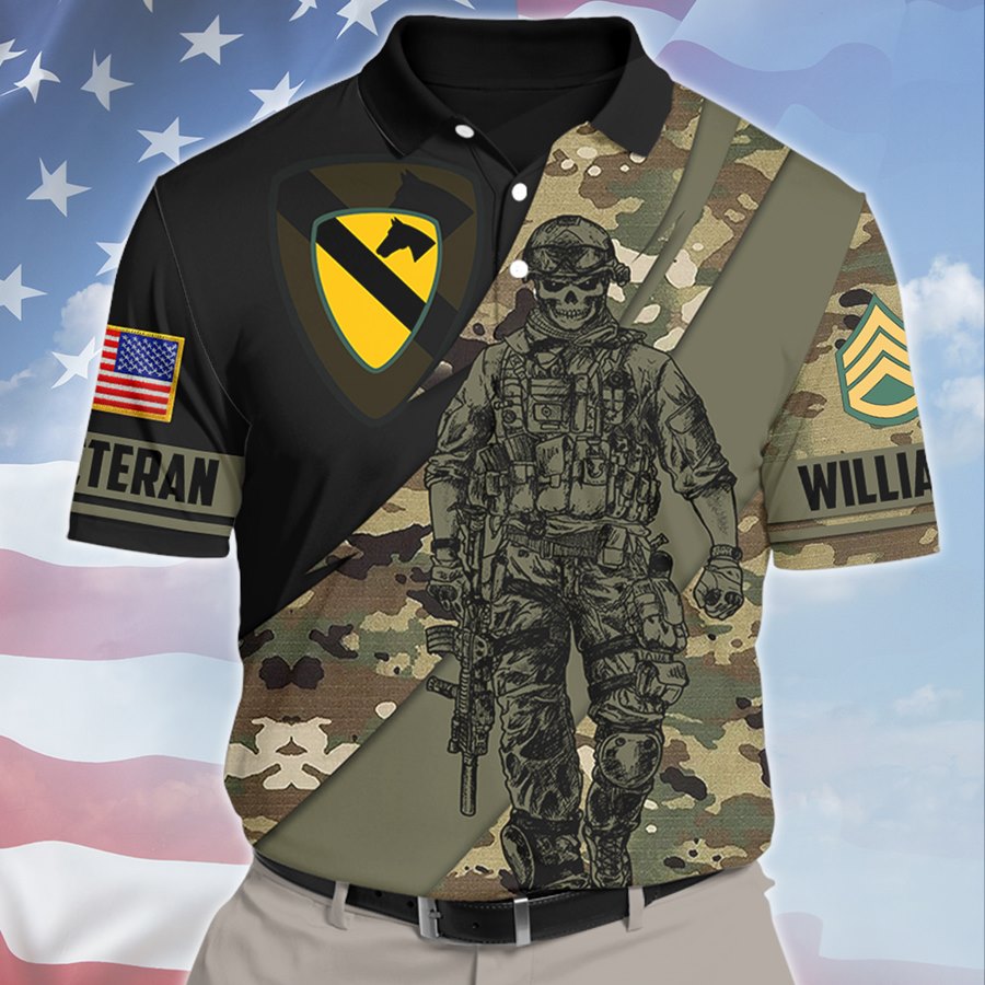 Customize Military Camouflage Fire Style All Over Print Shirts For Veteran Soldier H2511