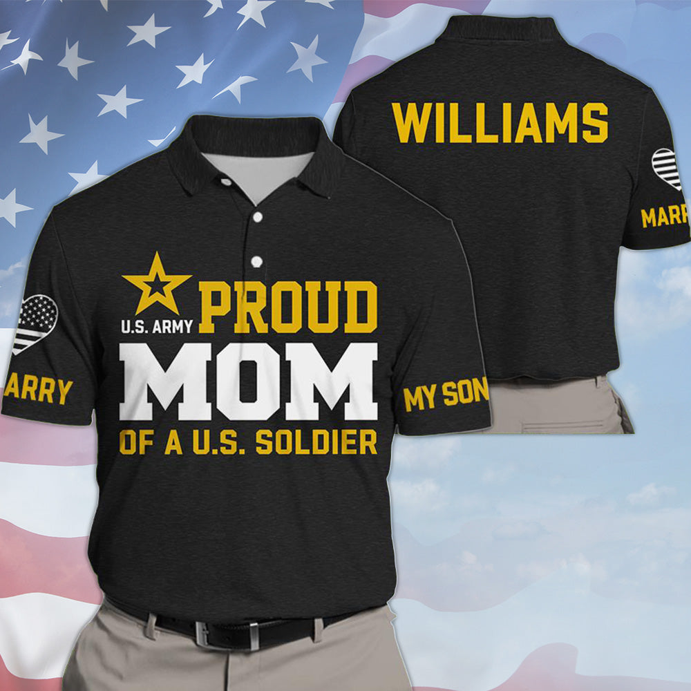 Proud Mom Of A US Soldier Custom All Over Print Shirt Hoodie Gift For US Military Mom Dad Graduation Day Proud Shirt H2511 Trna
