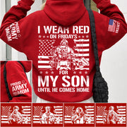 I Wear Red On Fridays For My Son Support Our Troops Vr2 Personalized Shirt For Military Dad Mom Family H2511 Trna