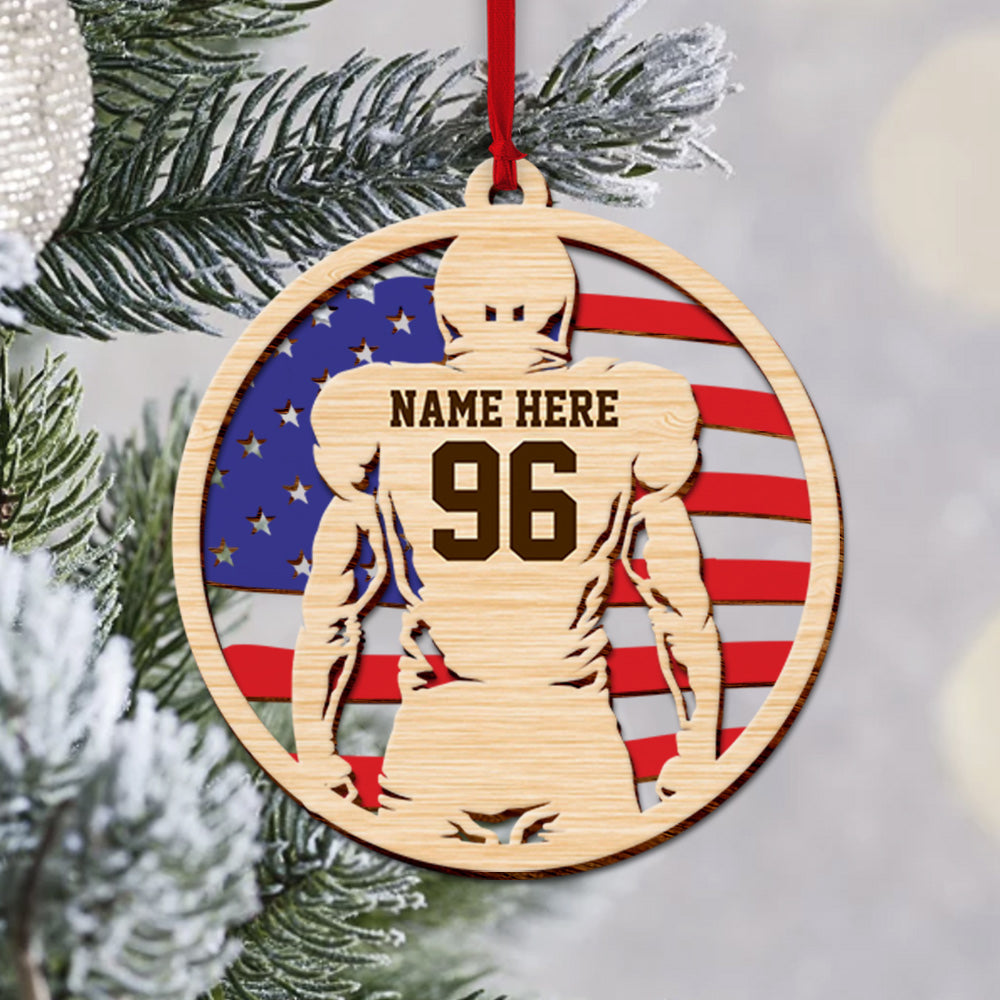 American Football Player Personalized Ornament Gift For Football Player For Football Lovers H2511