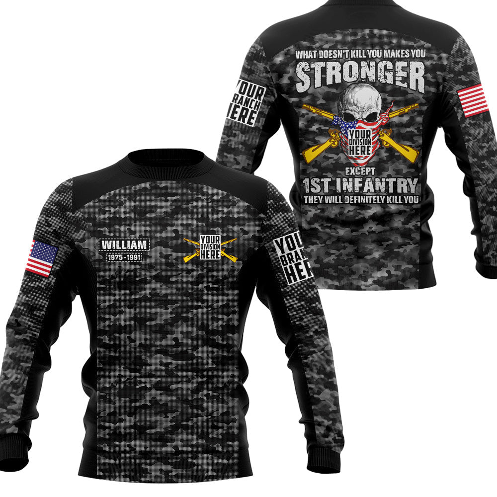 What Doesnt Kill You Makes You Stronger Personalized All Over Print Shirt   Shirt For Veteran H2511