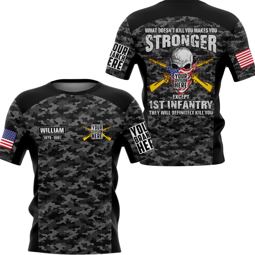 What Doesnt Kill You Makes You Stronger Personalized All Over Print Shirt   Shirt For Veteran H2511