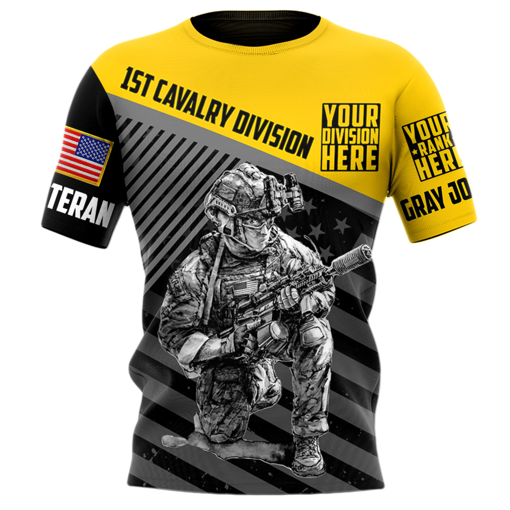 Veteran Shirt Custom Branches Division Rank Name Veteran Personalized All Over Print Shirt For Veteran H2511