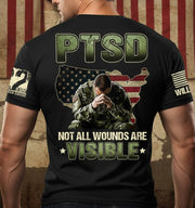 PTSD Not All Wounds Are Visible 22 Veterans A Day Personalized Shirt For Veteran H2511