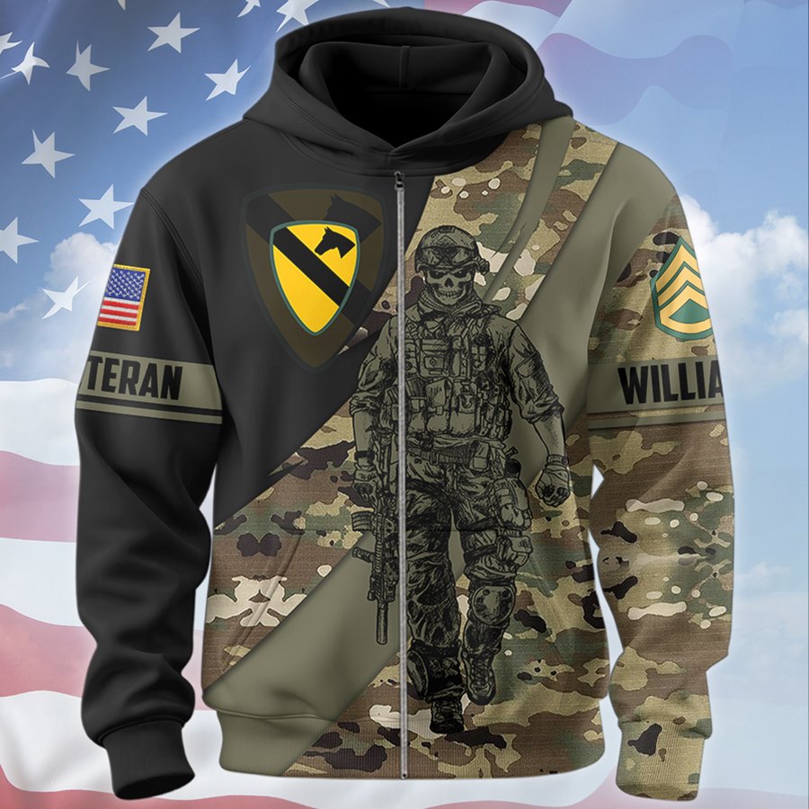 Customize Military Camouflage Fire Style All Over Print Shirts For Veteran Soldier H2511