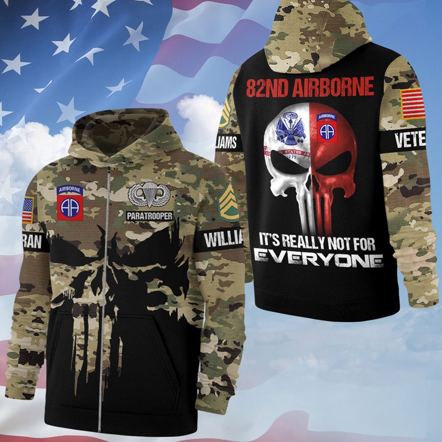 Camouflage Skull Division Name Really Not For Everyone Custom All Over Print Shirt For Soldier Veteran H2511 Trna