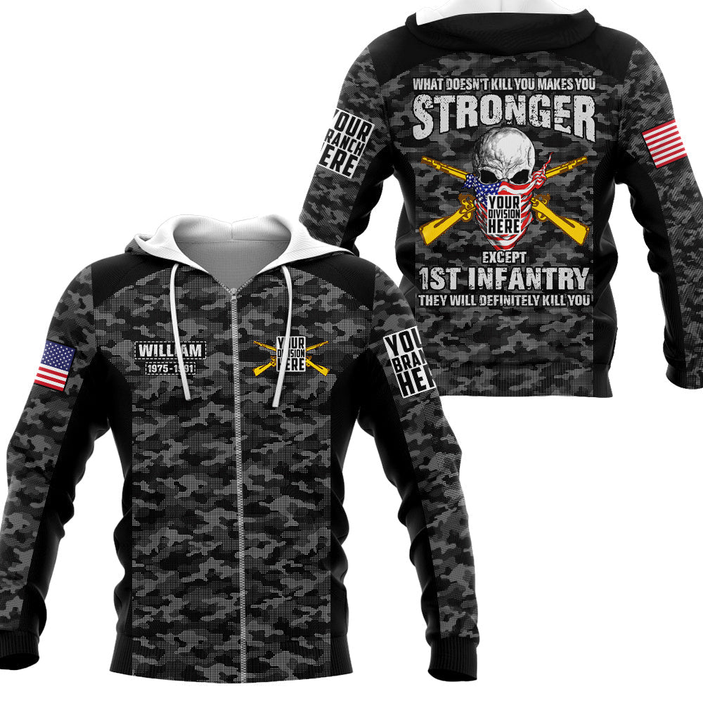 What Doesnt Kill You Makes You Stronger Personalized All Over Print Shirt   Shirt For Veteran H2511