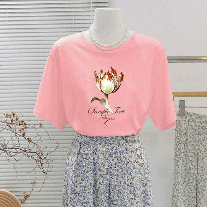 TrendingAz Short-sleeved shirt with floral pattern